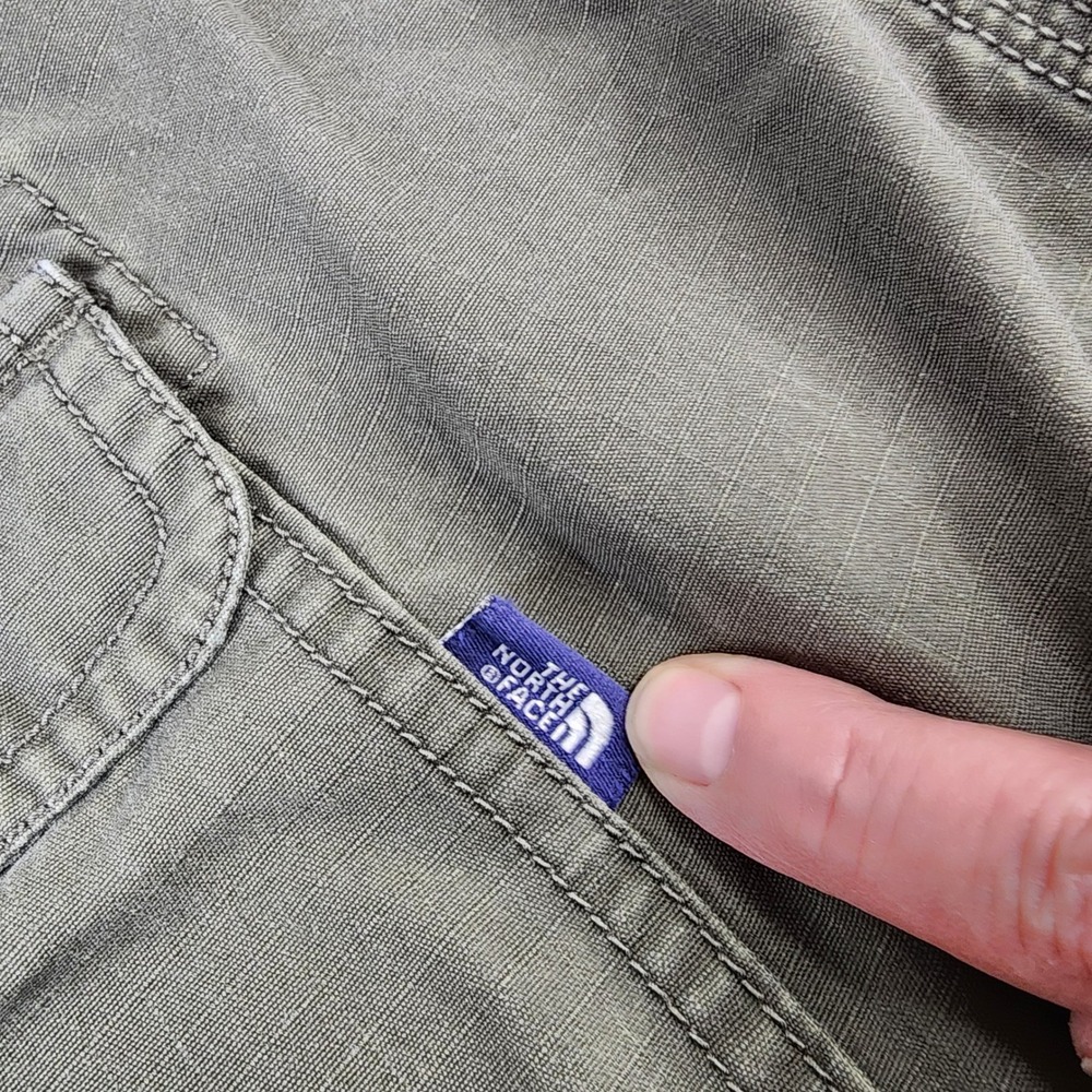 North Face Cargo Shorts Mens Size 40 Olive Green Ripstop Hiking Utility - Picture 11 of 11